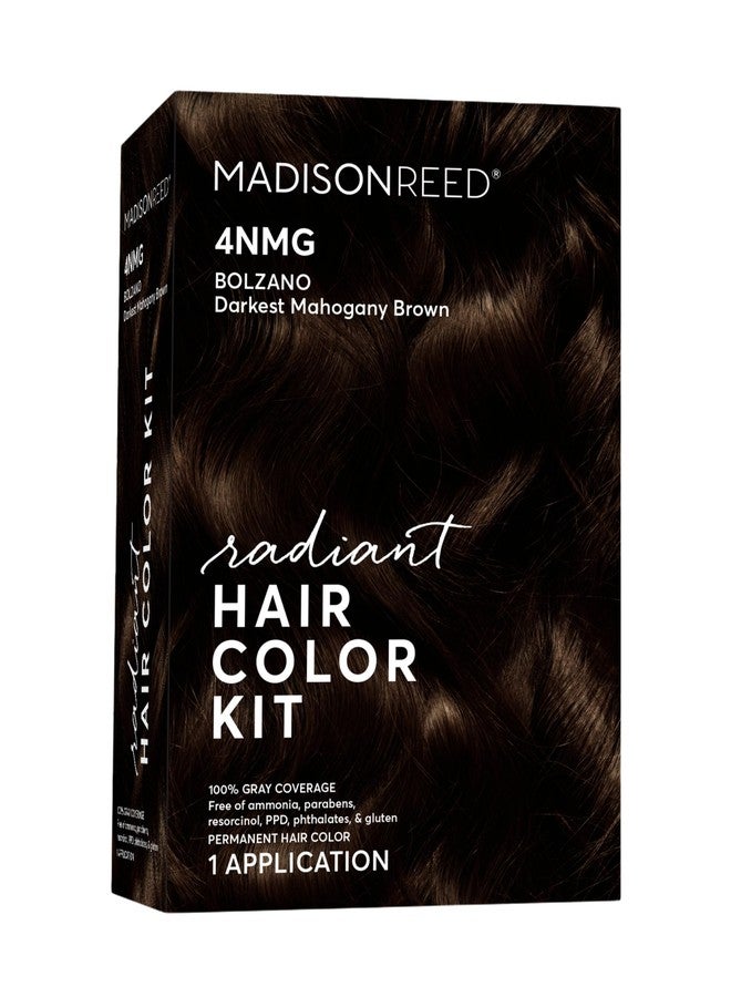 Madison Reed Radiant Hair Color Kit - 4NMG Darkest Chocolate Brown with Warm Mahogany Tones (Bolzano), Dimensional Gray Hair Blending Permanent Hair Dye, PPD-Free & Ammonia-Free, 1 Pack - Image 1